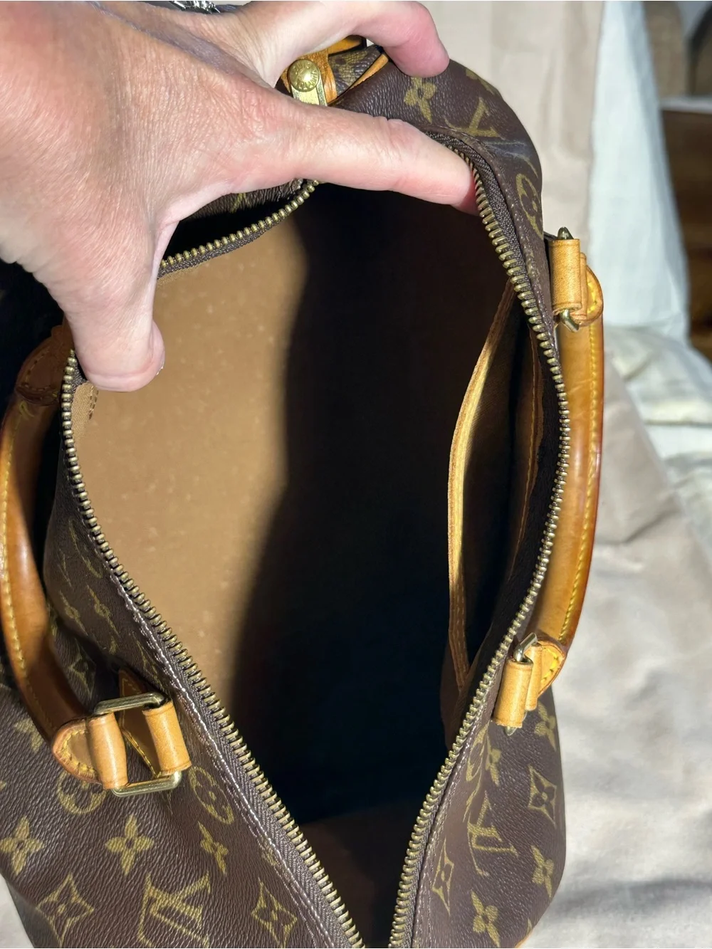 Louis Vuitton Monogram Speedy 30 Satchel in Brown and Tan